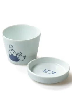Clearance Mino Pottery KYU-JITSU Cup & Plate Set - Samurai
