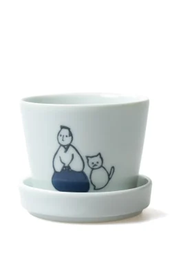 Clearance Mino Pottery KYU-JITSU Cup & Plate Set - Samurai