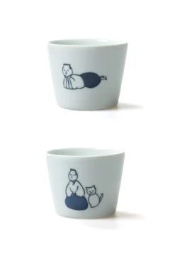 Clearance Mino Pottery KYU-JITSU Cup & Plate Set - Samurai