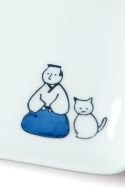 Online Mino Pottery KYU-JITSU Rectangle Plate - Samurai