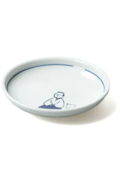 Clearance Mino Pottery KYU-JITSU Small Plate - Samurai