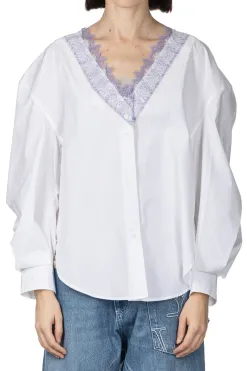 Clearance JW Anderson Lace Trim V Neck Shirt