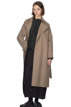 Sale YLEVE Lambswool Double Clothe Beaver Coat - Mocha