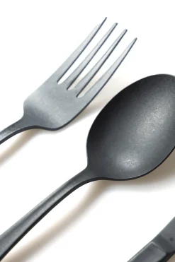 Hot Mino Pottery Lava Stone Stainless Steel Cutlery Set