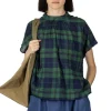 Outlet Nachukara Layered Collar Blouse - Navy Green