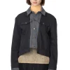 Clearance JW Anderson Layered Denim Jacket - Dark Grey