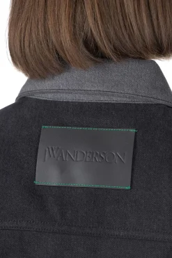Clearance JW Anderson Layered Denim Jacket - Dark Grey
