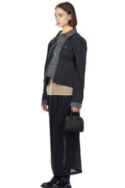 Clearance JW Anderson Layered Denim Jacket - Dark Grey