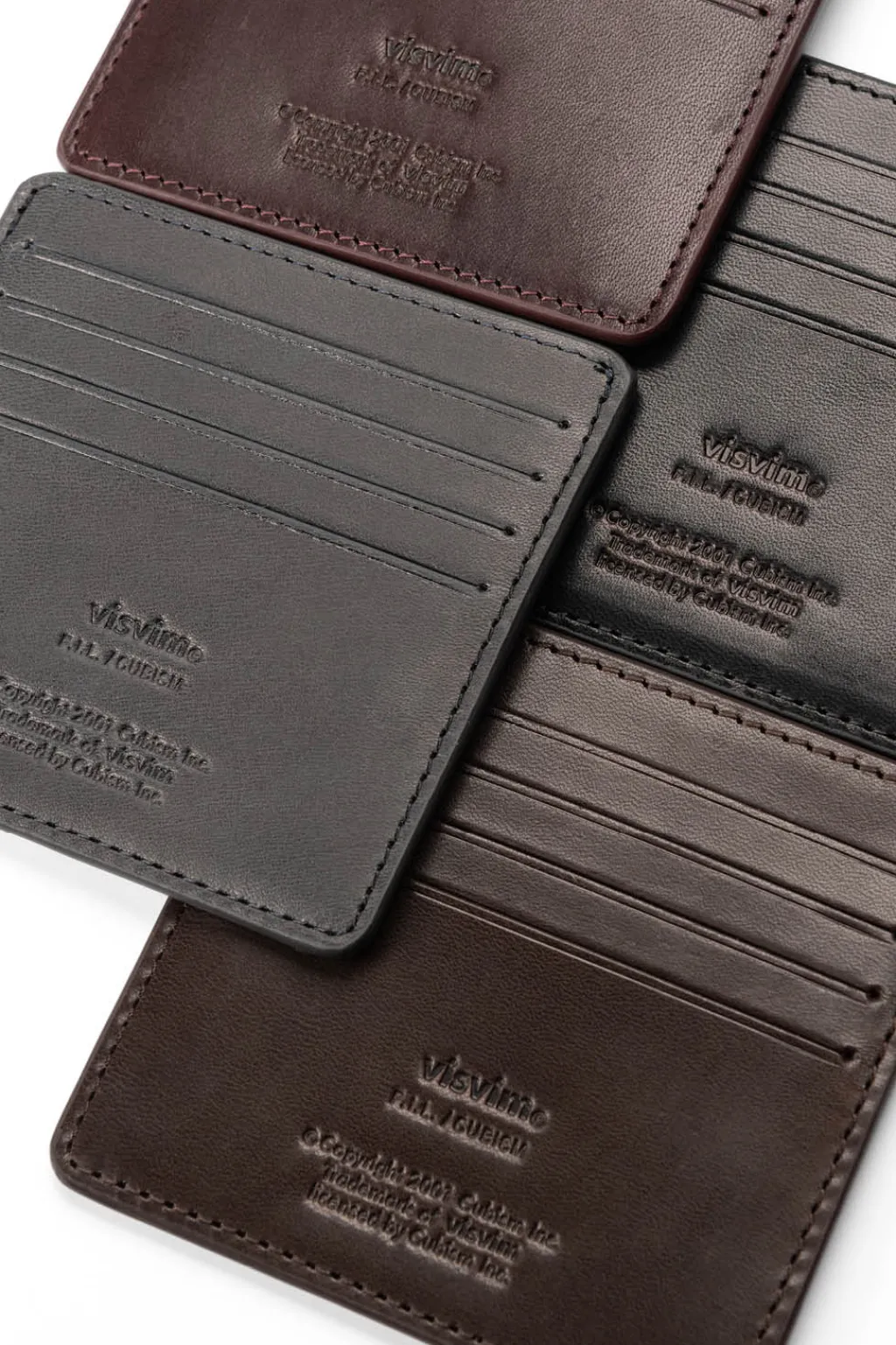 Outlet Visvim Leather Card Case - 4 Color Choices