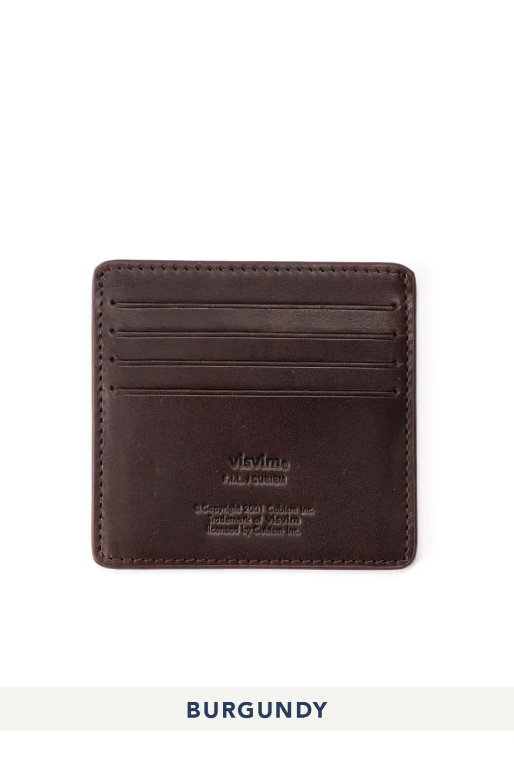 Outlet Visvim Leather Card Case - 4 Color Choices