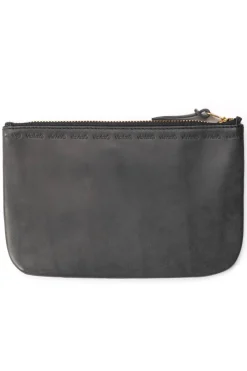 Fashion Visvim Leather Travel Pouch - Navy