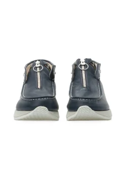 Discount Kapital Leather ZIP Deck Sneaker - Navy
