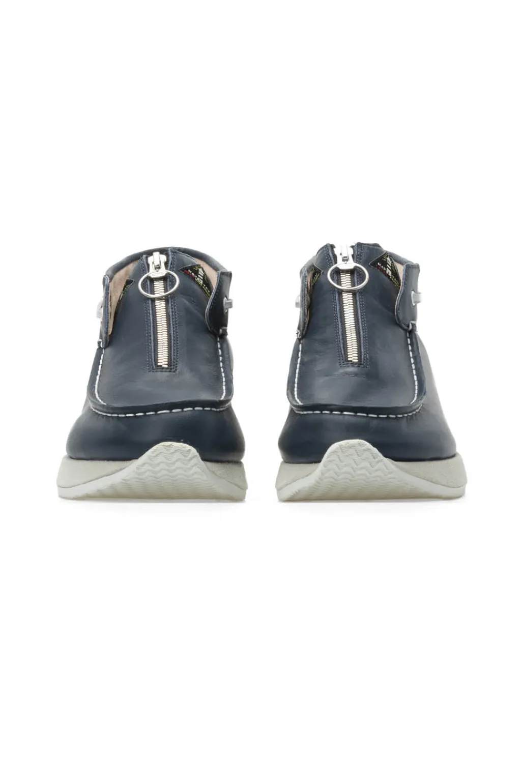 Discount Kapital Leather ZIP Deck Sneaker - Navy