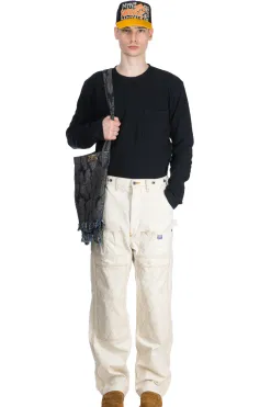 Outlet Kapital Light Canvas LUMBER Pants - Natural