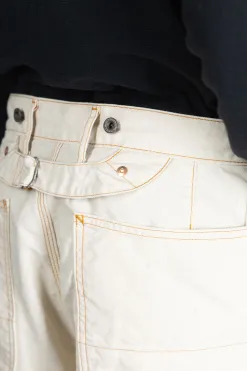 Outlet Kapital Light Canvas LUMBER Pants - Natural