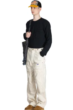Outlet Kapital Light Canvas LUMBER Pants - Natural
