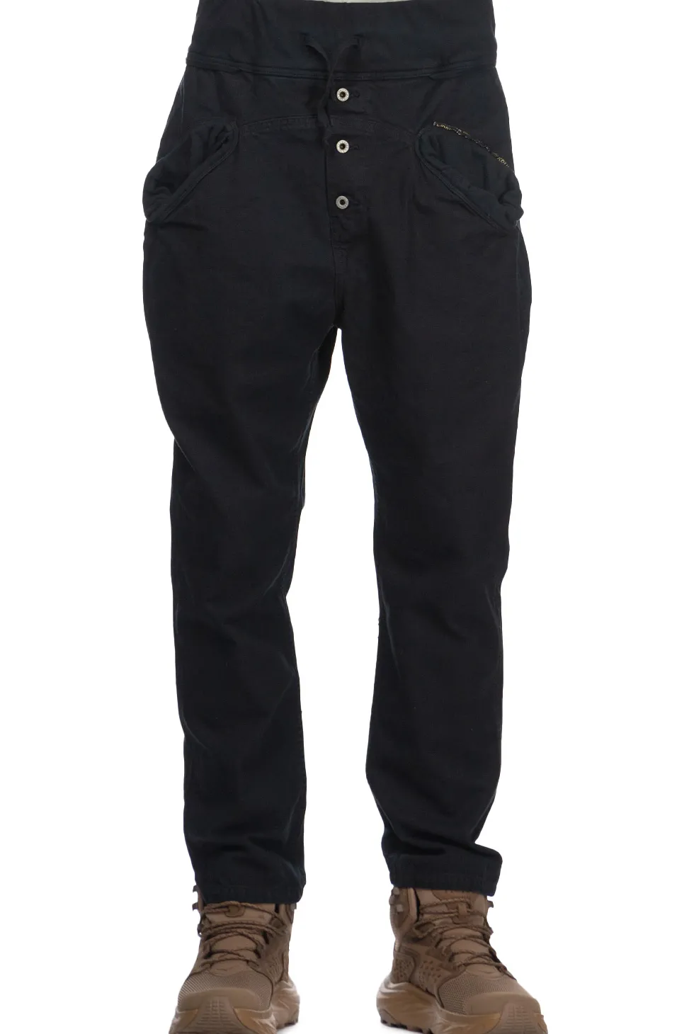Online Kapital Light Canvas Sarouel Nouvelle Pants -Black