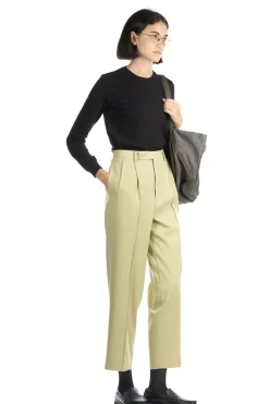 Discount AURALEE LIGHT WOOL MAX GABARDINE SLACKS - Light KHAKI