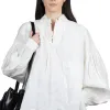 Online Kapital Linen Canvas Frill GYPSY Blouse - White