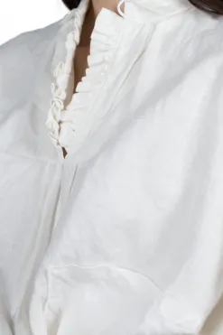 Online Kapital Linen Canvas Frill GYPSY Blouse - White