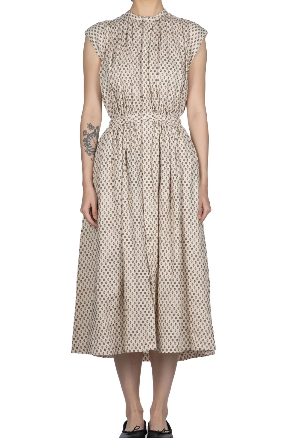 Hot Kapital Linen CHIMA-MON Non-Sleeve GYPSY Dress - Natural