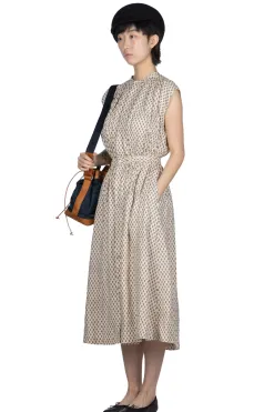 Hot Kapital Linen CHIMA-MON Non-Sleeve GYPSY Dress - Natural