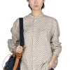 Sale Kapital Linen CHIMA-MON Stand Collar Shirt