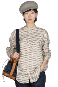 Sale Kapital Linen CHIMA-MON Stand Collar Shirt