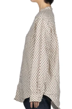 Sale Kapital Linen CHIMA-MON Stand Collar Shirt