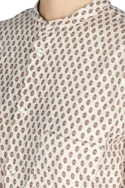 Sale Kapital Linen CHIMA-MON Stand Collar Shirt