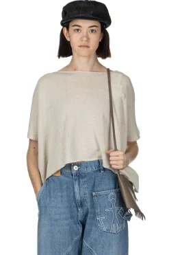 Fashion Evam Eva Linen Coil Pullover - Antique White