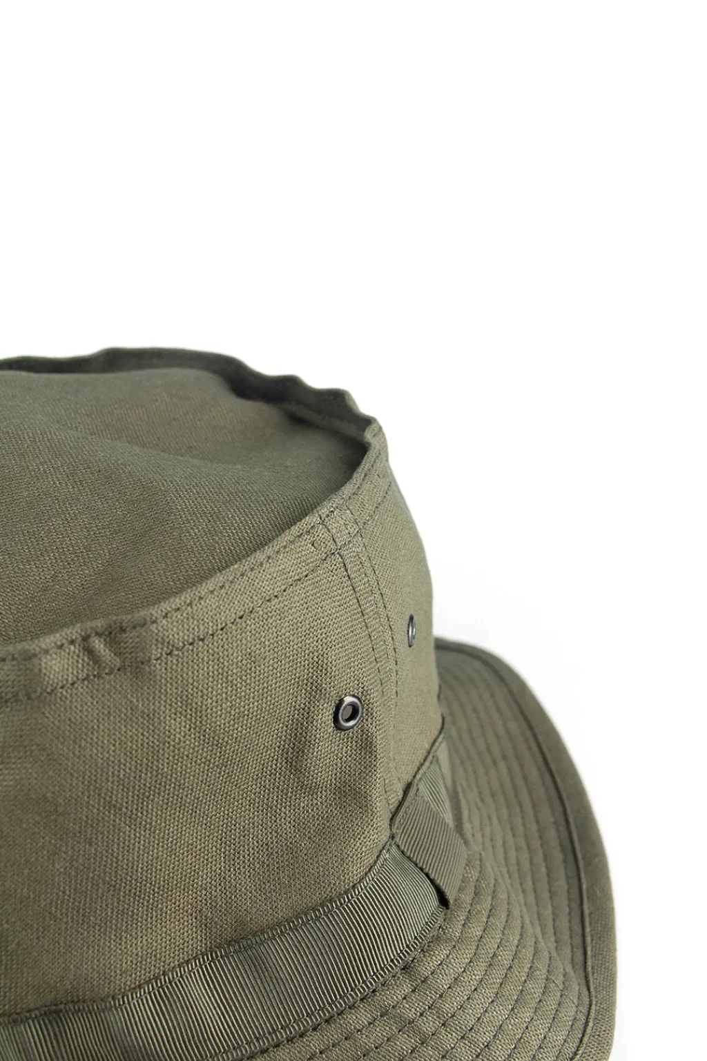 Hot Cableami Linen Cotton Oxford Pork-pie Hat - Olive