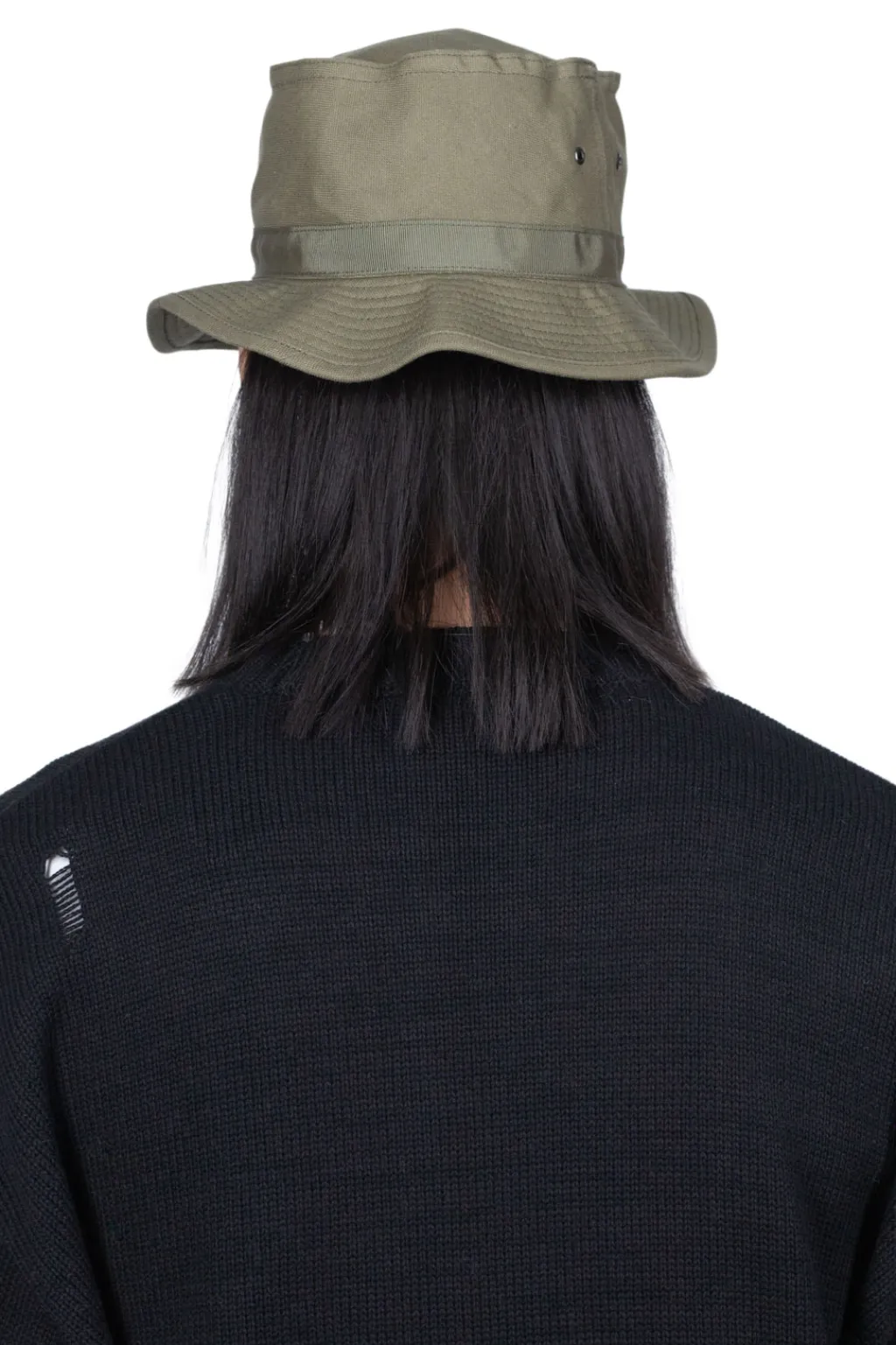 Hot Cableami Linen Cotton Oxford Pork-pie Hat - Olive