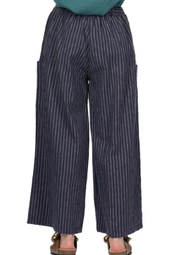 Fashion A+Koloni Linen Cotton Stripe Pants