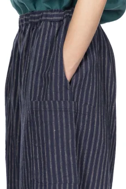 Fashion A+Koloni Linen Cotton Stripe Pants