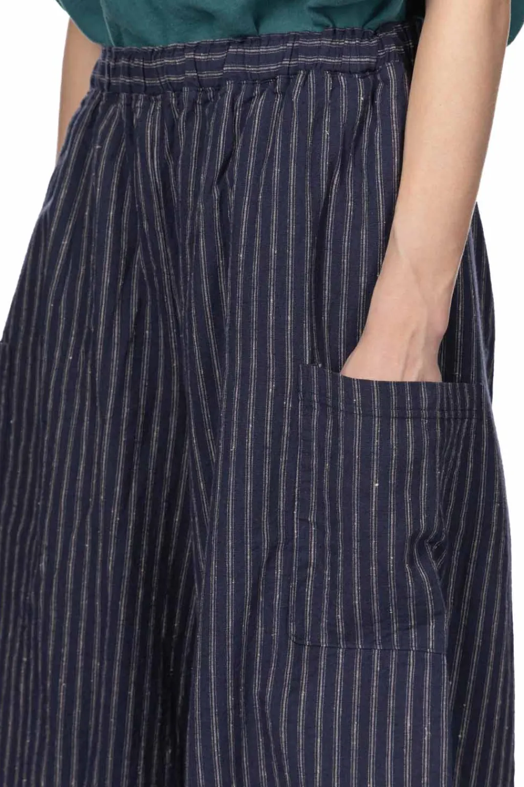 Fashion A+Koloni Linen Cotton Stripe Pants