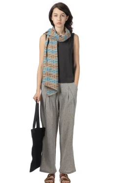 Clearance Evam Eva Linen Cotton Tuck Pants - Antique White