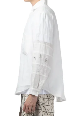 Best Kapital Linen Drawn Work Hippie Sleeve Shirt