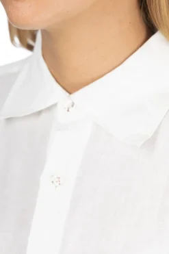 Hot Kapital Linen Drawn Work Hippie Sleeve Shirt
