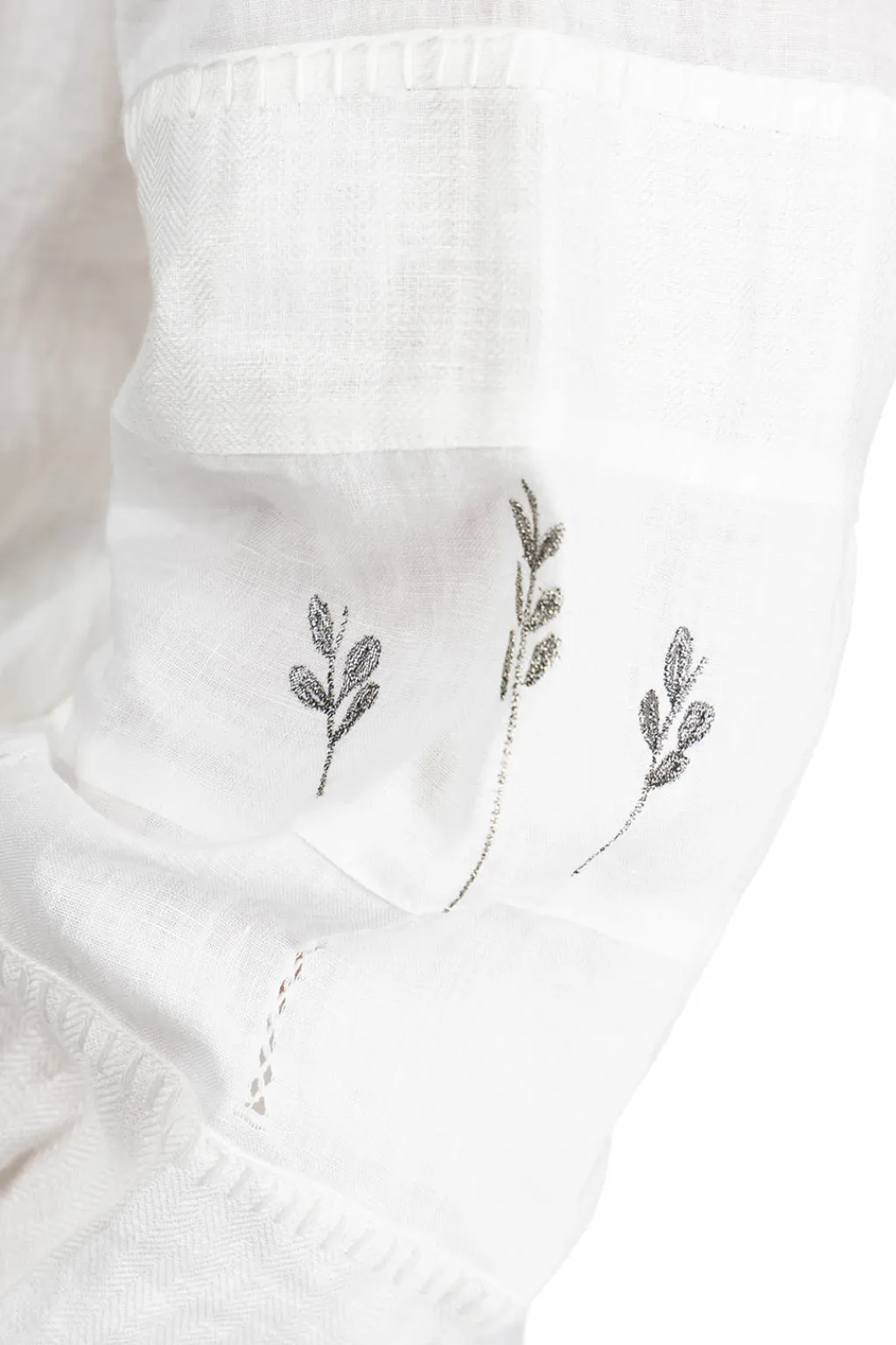 Hot Kapital Linen Drawn Work Hippie Sleeve Shirt