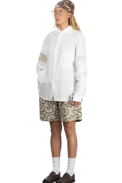 Hot Kapital Linen Drawn Work Hippie Sleeve Shirt