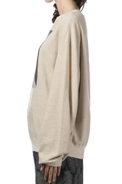 Clearance Kapital Linen Gauze SWT Knit Crew SWT (CHIROSAKU) - Natural