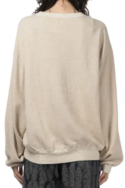 Clearance Kapital Linen Gauze SWT Knit Crew SWT (CHIROSAKU) - Natural