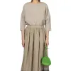 Online Evam Eva Linen Gradation Skirt - Grege