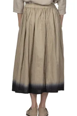 Online Evam Eva Linen Gradation Skirt - Grege