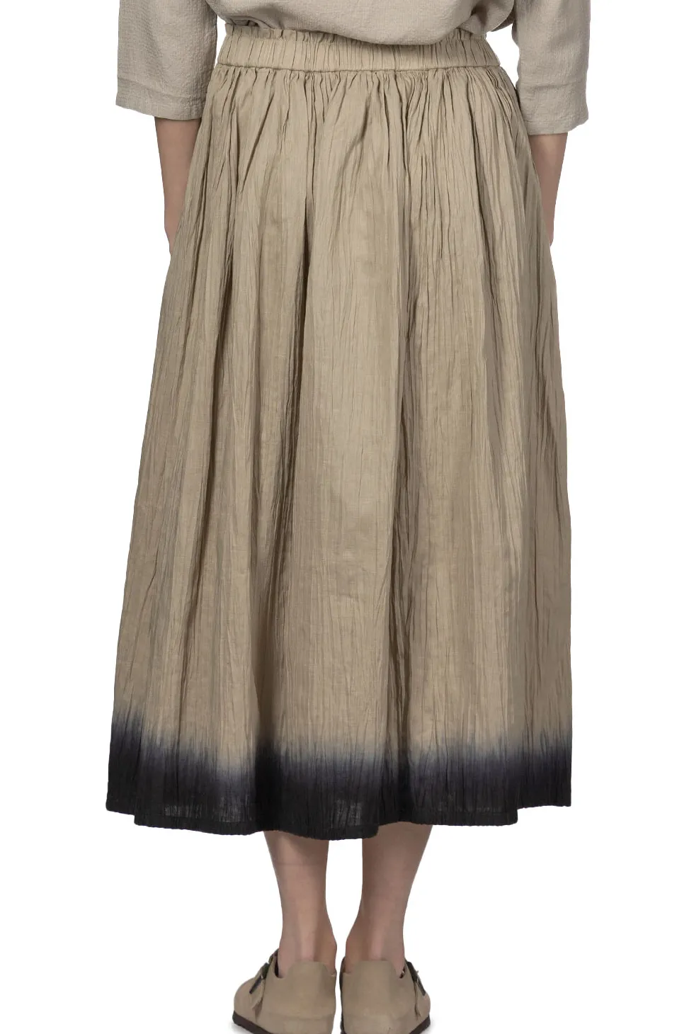 Online Evam Eva Linen Gradation Skirt - Grege
