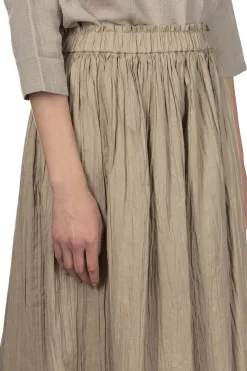 Online Evam Eva Linen Gradation Skirt - Grege