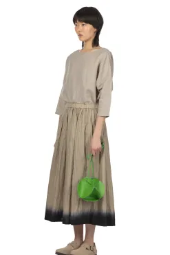 Online Evam Eva Linen Gradation Skirt - Grege