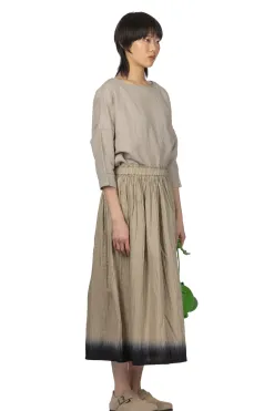 Online Evam Eva Linen Gradation Skirt - Grege