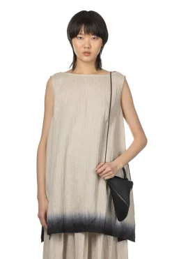 Online Evam Eva Linen Gradation Sleeveless Tunic - Smoke White